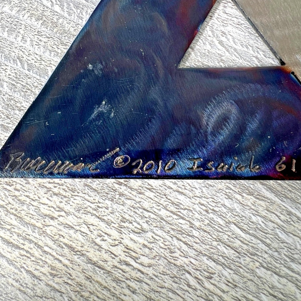 Star of David Wall Art 12" x 12" Polished Textured Jeweled Carbon Steel 2010 - Picture 3 of 12